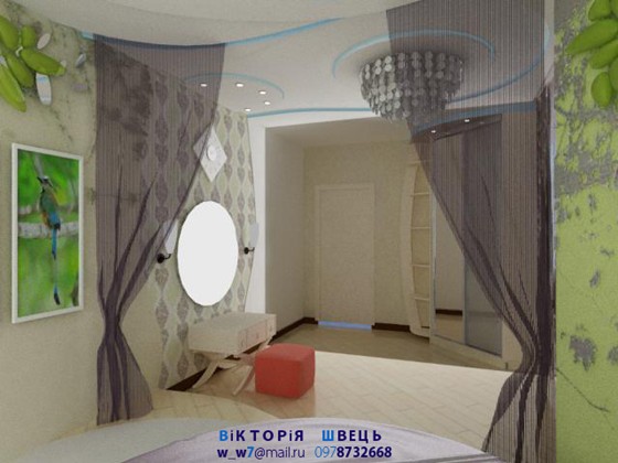 Интерьер квартиры: Спальня родителей с миникабинетом